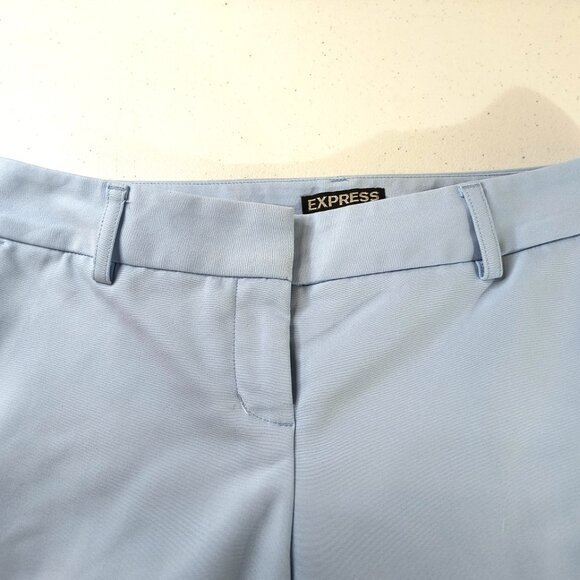 Express Columnist Ankle Low Rise Size 00 Short Light Blue Stretch Pants - Picture 7 of 9